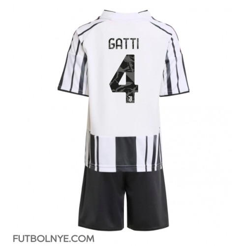 Camiseta Juventus Federico Gatti #4 Primera Equipación para niños 2025-26 manga corta (+ pantalones cortos)